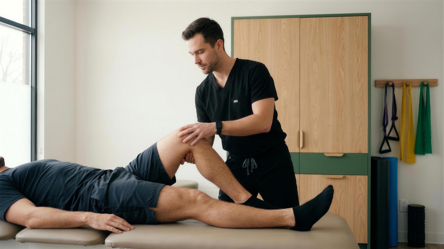 Physical therapy session
